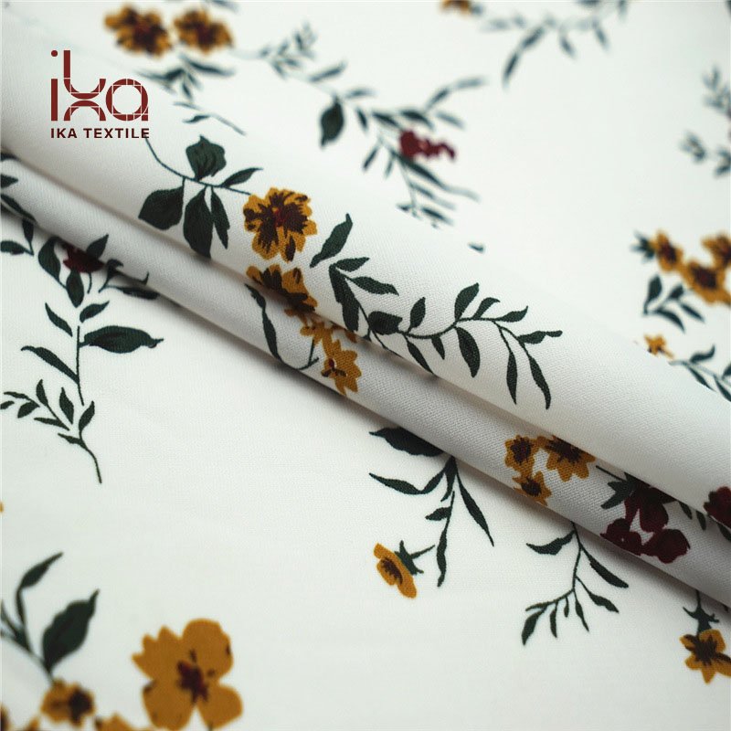 Women Garment Printed Floral Thick Chiffon Polyester Fabric