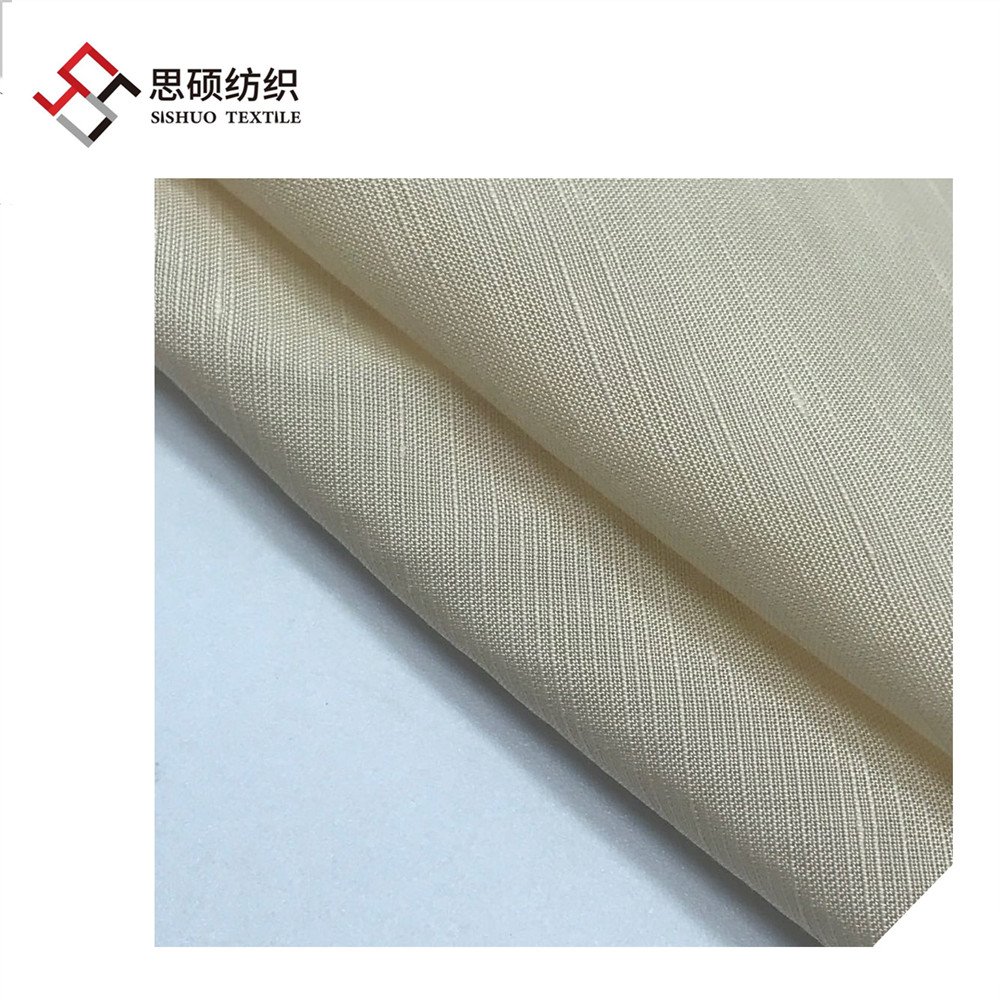 twist 39% viscose 25% Tencel 36% Linen plain fabric for wedding dress garment pants