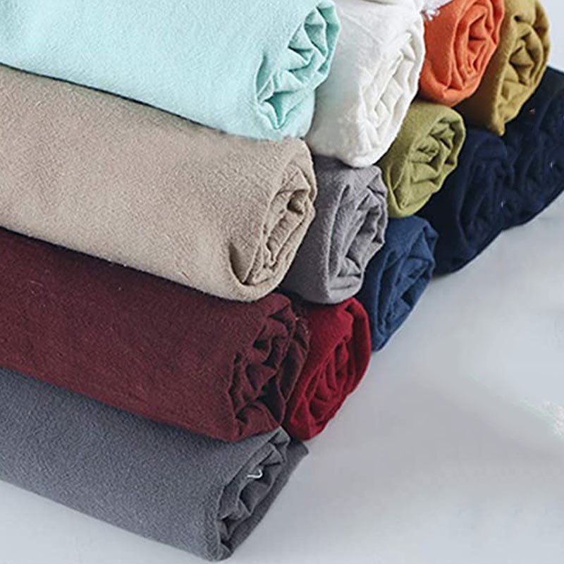 Cheap price new design high quality raw linen fabric home textile cotton linen fabric roll