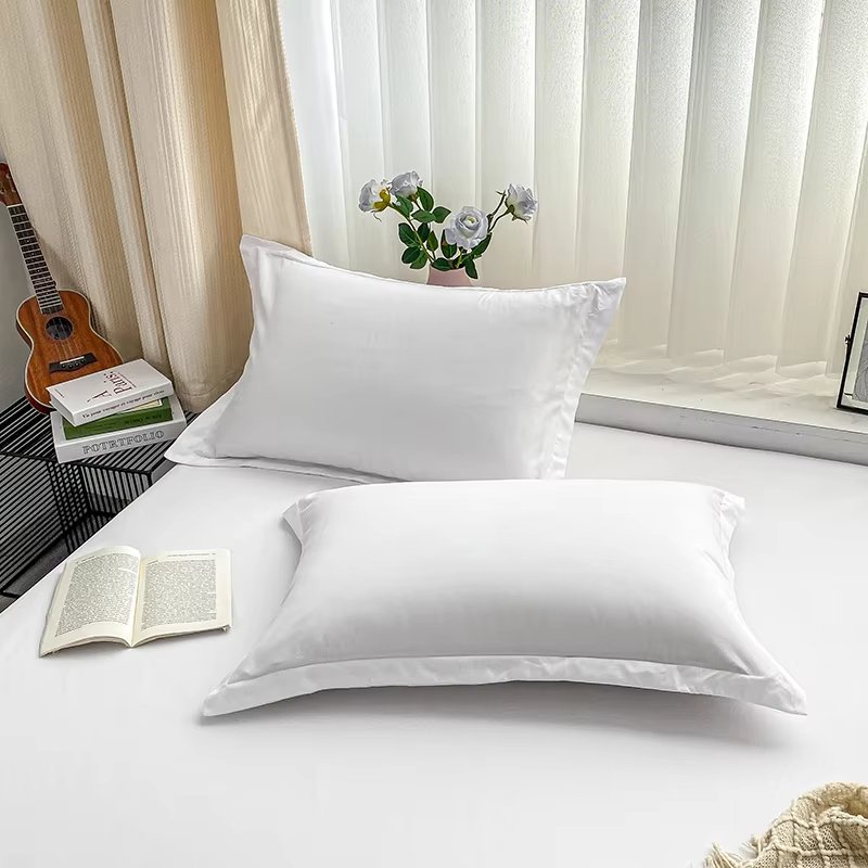 Solid Brushed Bed Sheet Set Premium Fitted Sheet and Pillowcases Soft Sateen for Luxurious Comfort Easy Care