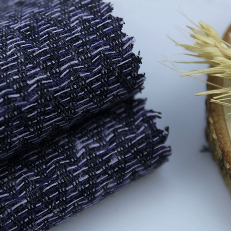 High Quality Hot Selling Linen Wool Yarn Dyed Fabric for Suits or Coat