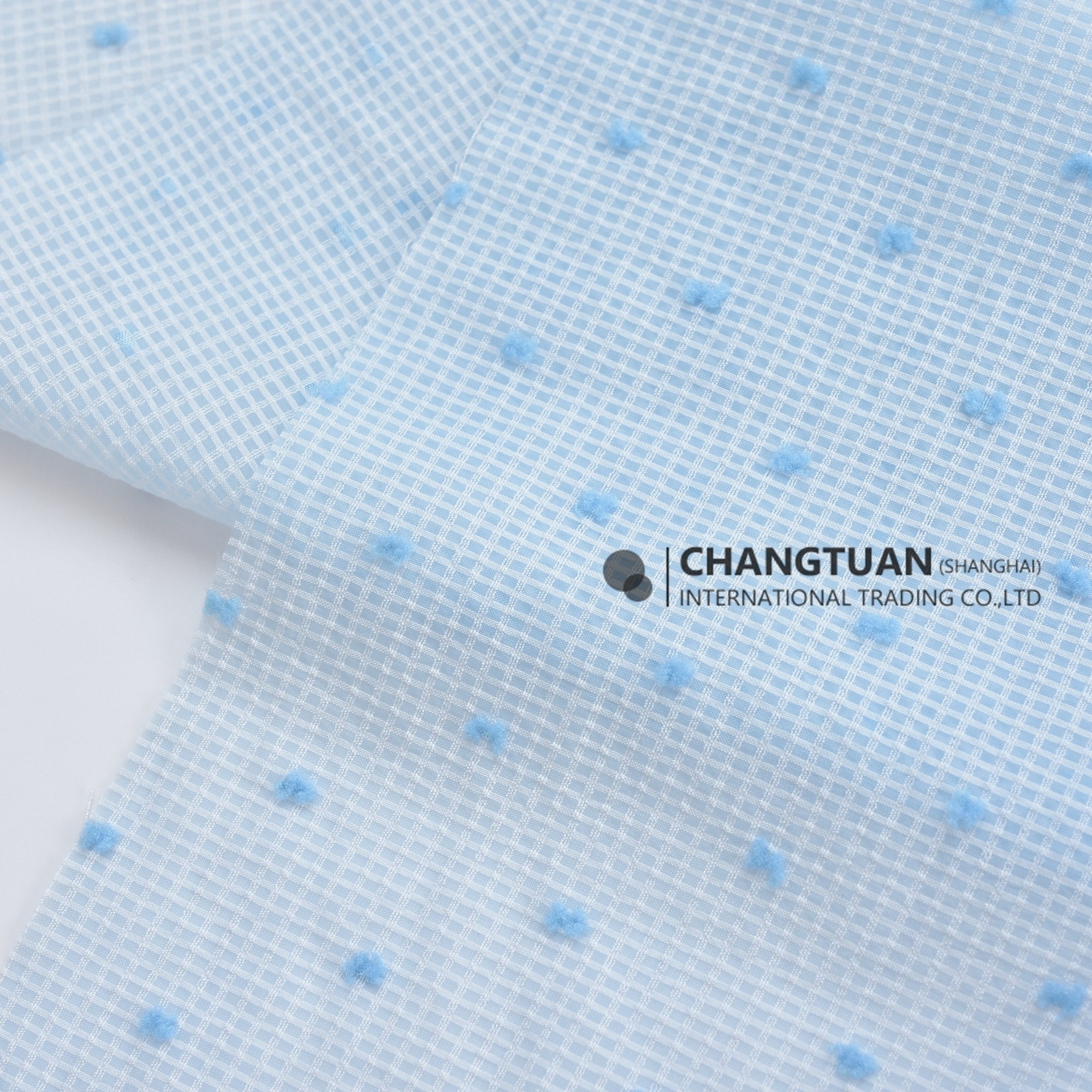 Wholesale Jacquard Polka Dot Fabric Light Weight Polyester Swiss Dot Fabric For Clothes Dress Shirt