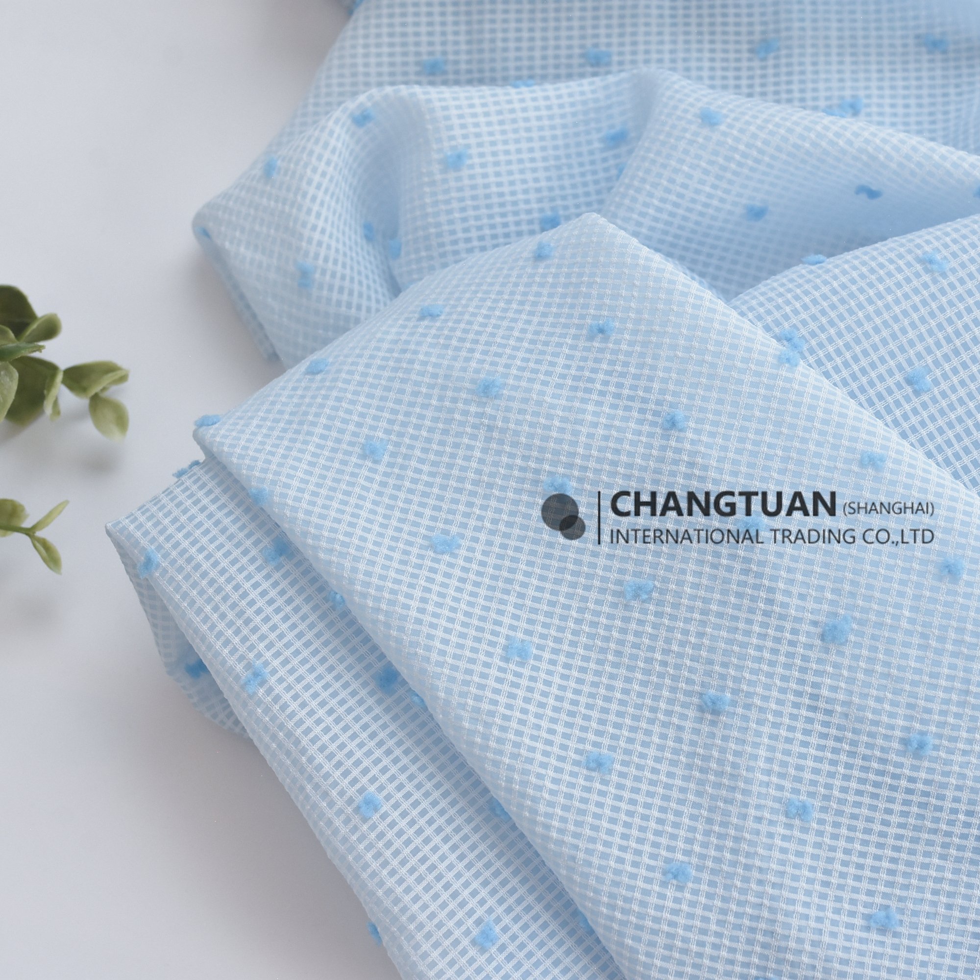 Wholesale Jacquard Polka Dot Fabric Light Weight Polyester Swiss Dot Fabric For Clothes Dress Shirt