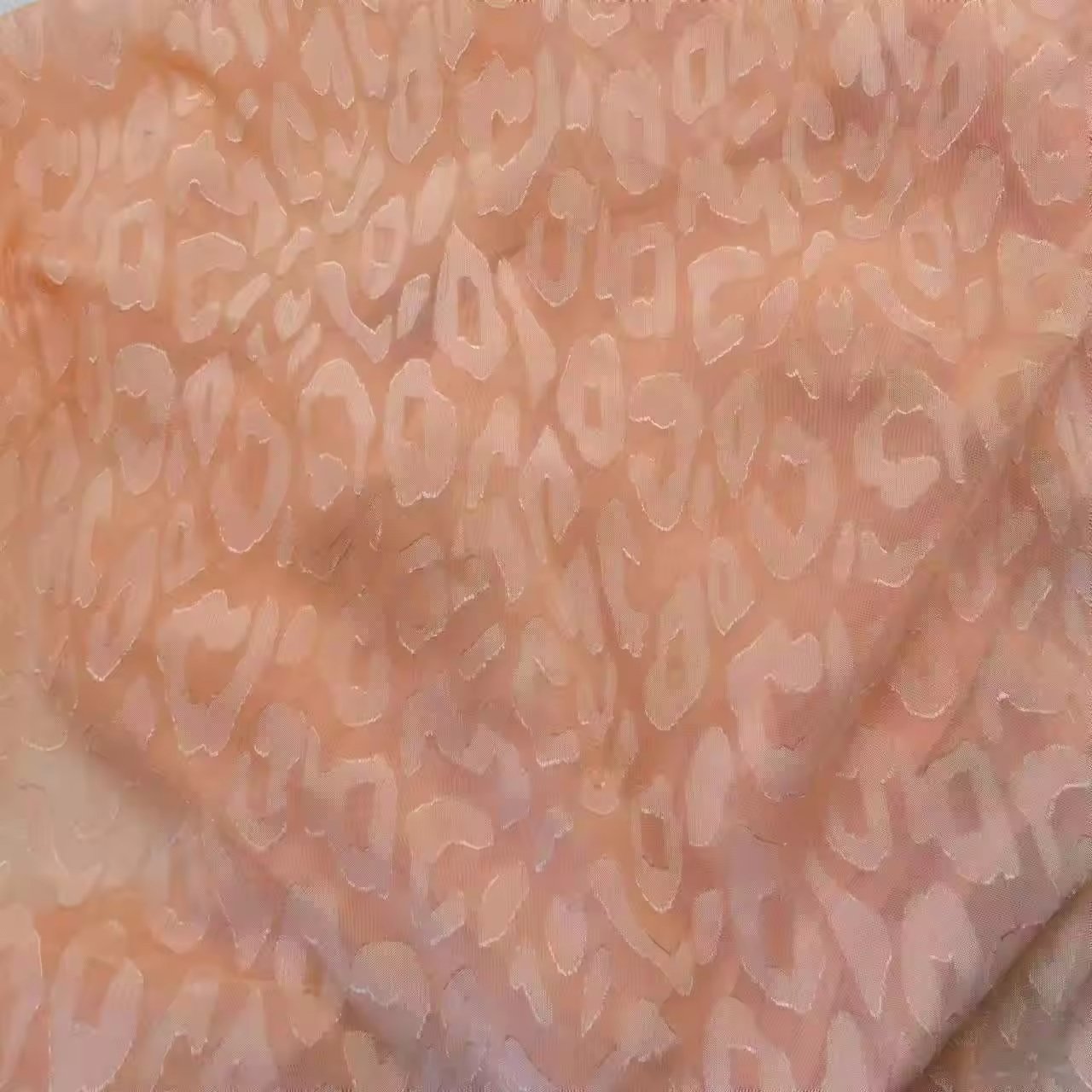 100% Polyester Flower Cut Jacquard Chiffon Semicircle Shape Soft Hand Feeling Special Design for Dresses