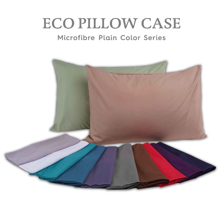 Best Selling Solid Color Comfortable Sleeping Pillowcase Microfibre Fabric Variety Color Pillow Cover Case