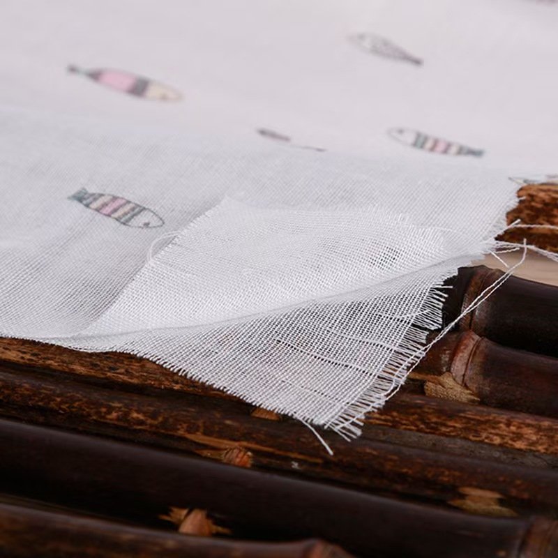 Wholesale Breathable White 70%Bamboo Fiber 30% Cotton 155cm 40s Double Gauze Fabrics for Clothing