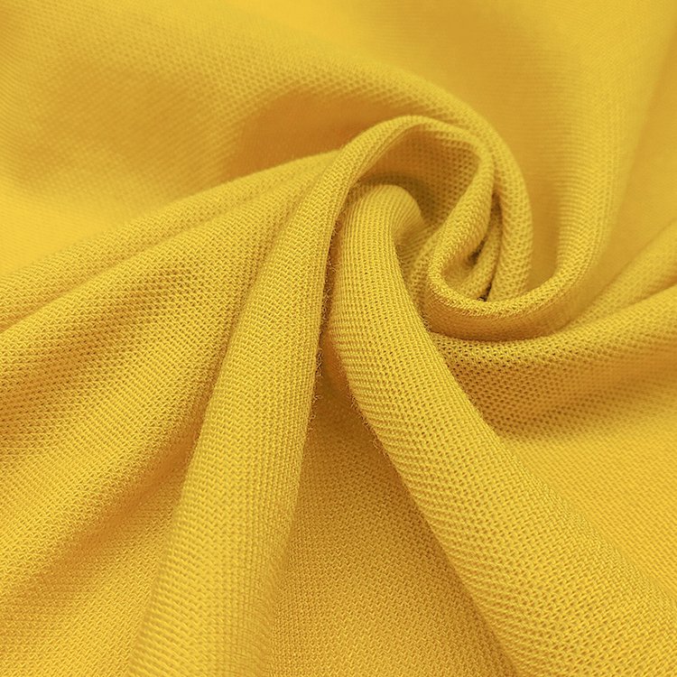 Quick Dry Knitted Pique Fabric For Sports, Solid Cotton Bamboo Material Pique Fabric For Polo Shirt/