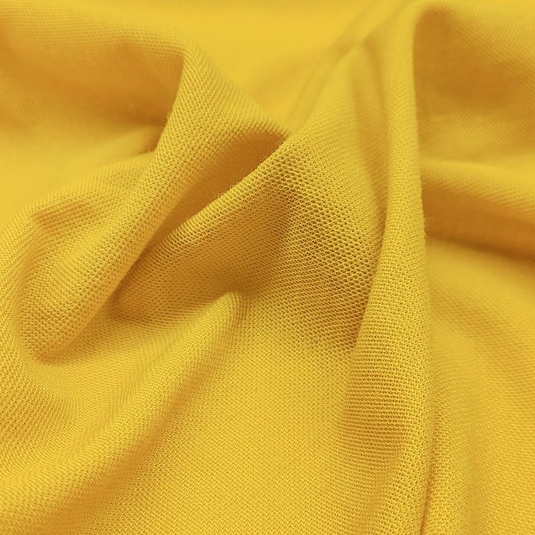 Quick Dry Knitted Pique Fabric For Sports, Solid Cotton Bamboo Material Pique Fabric For Polo Shirt/