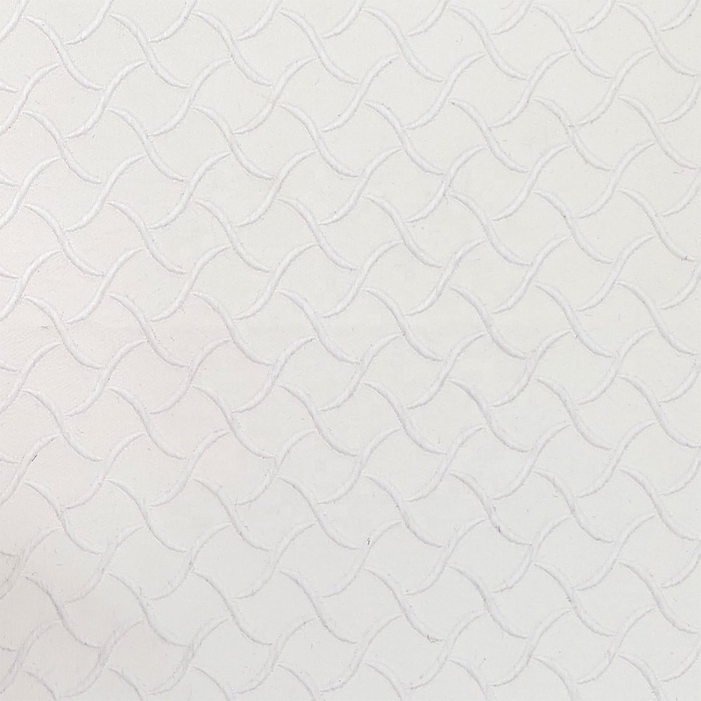 Female fashion dress and clothes 100% polyester jacquard fabric white grace color for summer