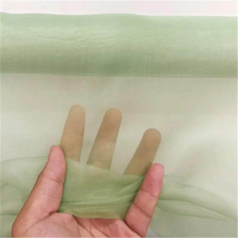 Hot selling satin organza fabric shiny bright 100% polyester liquid soft satin silk organza fabric for dress/blouse