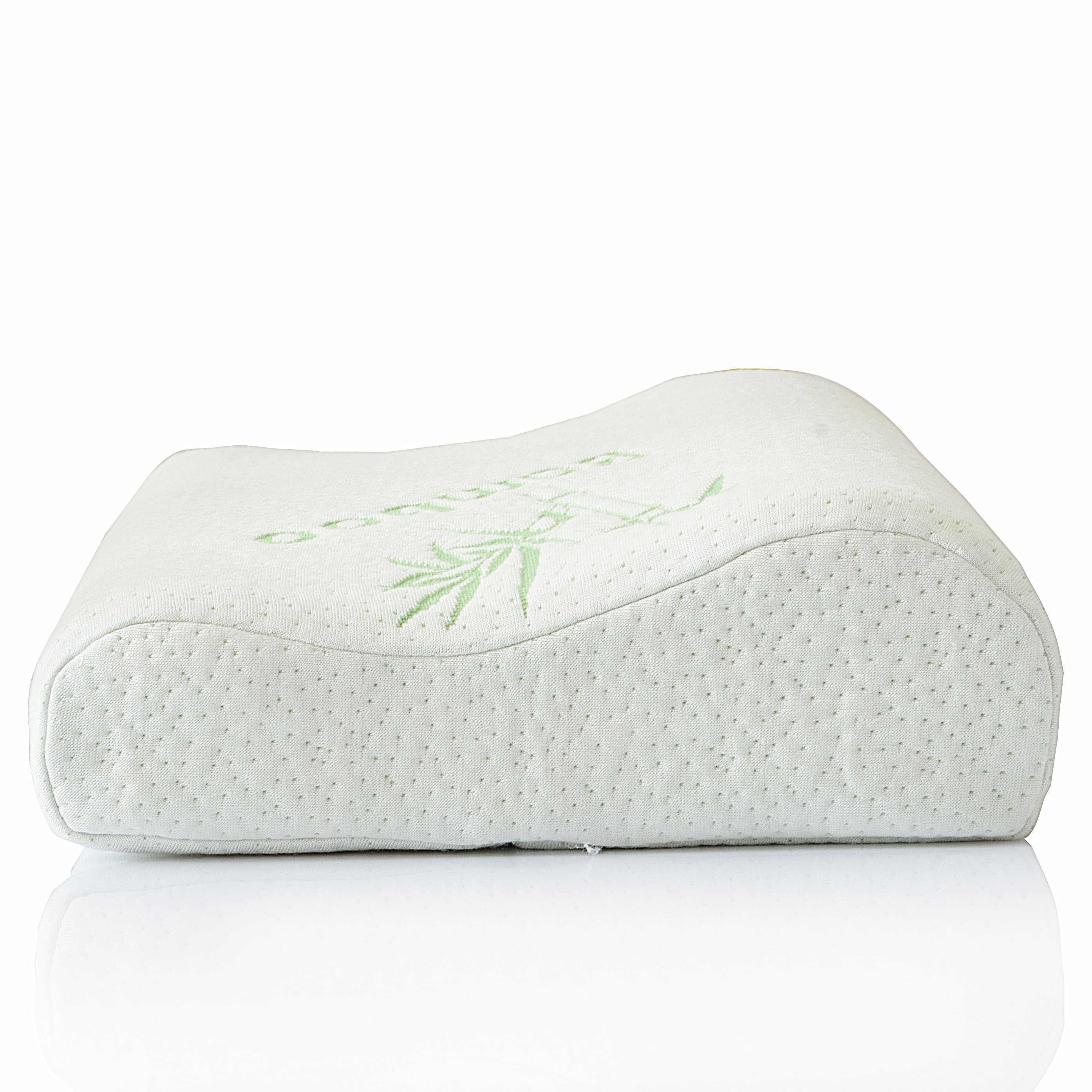Memory Foam Wave Shape Bed Pillow with Bamboo Fabric Fiber for Good Sleep