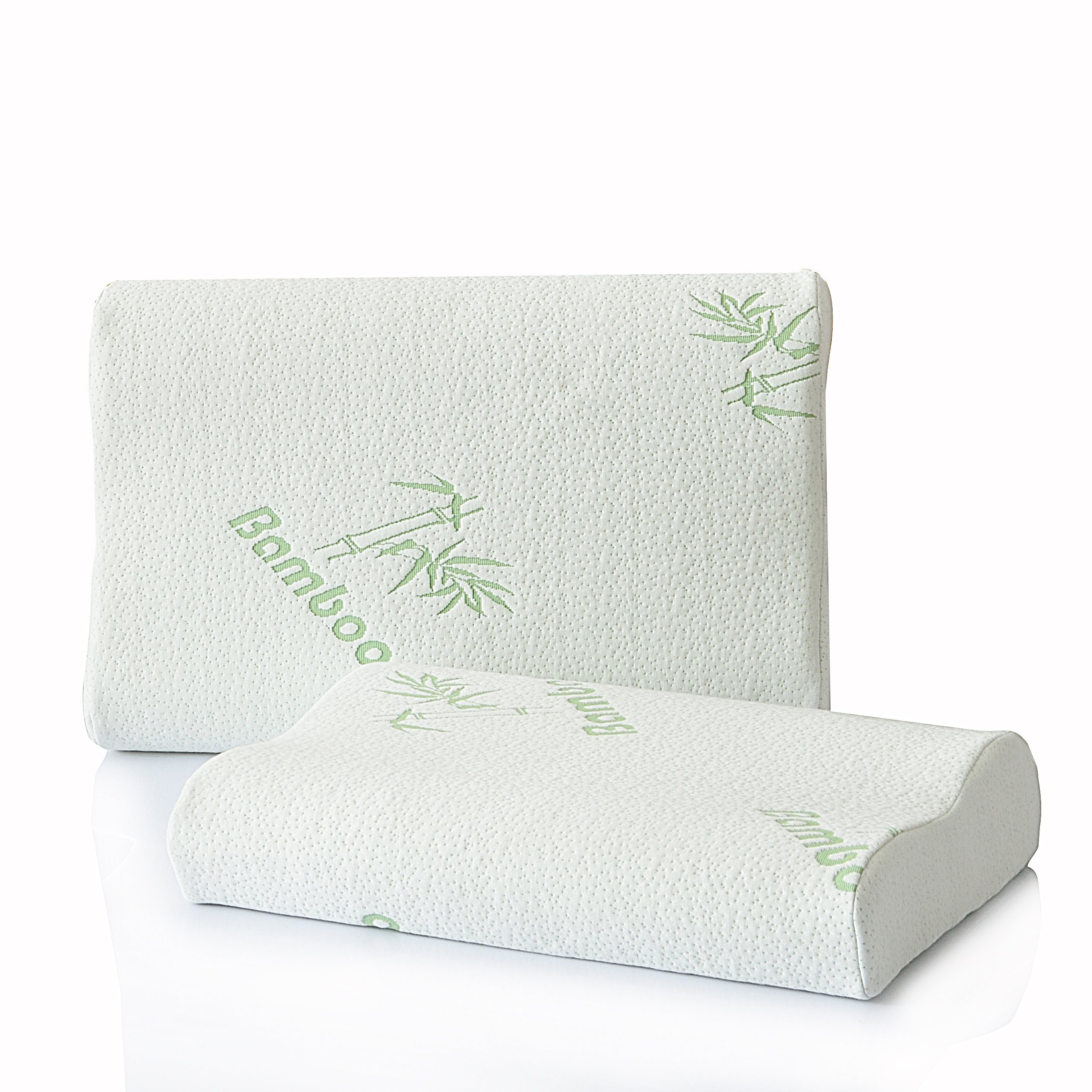 Memory Foam Wave Shape Bed Pillow with Bamboo Fabric Fiber for Good Sleep