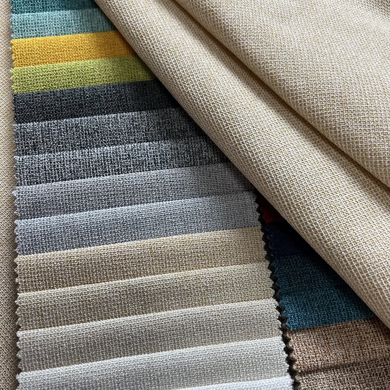 100% Polyester Sofa Upholstery Home Textile Holland Linen Velvet Fabric For Living Room Sofa