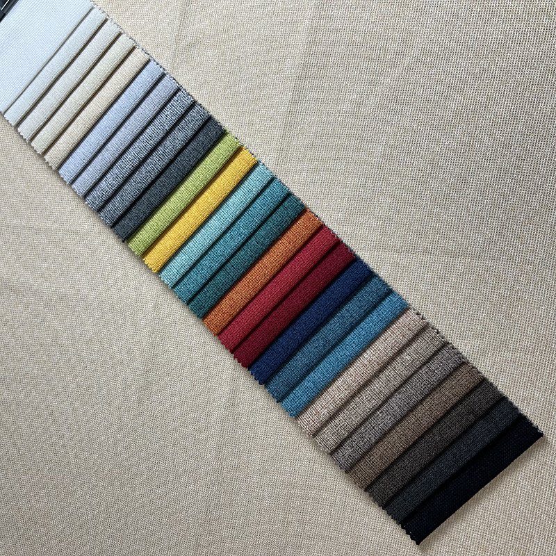 100% Polyester Sofa Upholstery Home Textile Holland Linen Velvet Fabric For Living Room Sofa