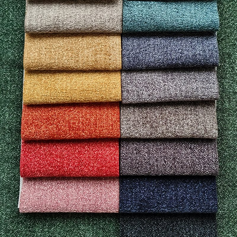 Anti-Mildew Sofa Material Fabric Emboss Italian Upholstery Fabrics Linen Woven Chenille Fabric For Sofa 2 Seater