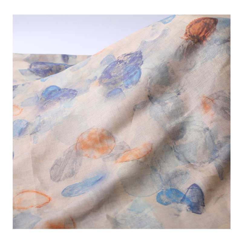 Woven Fabrics 100% linen Digital Printing Fabric For Shirts