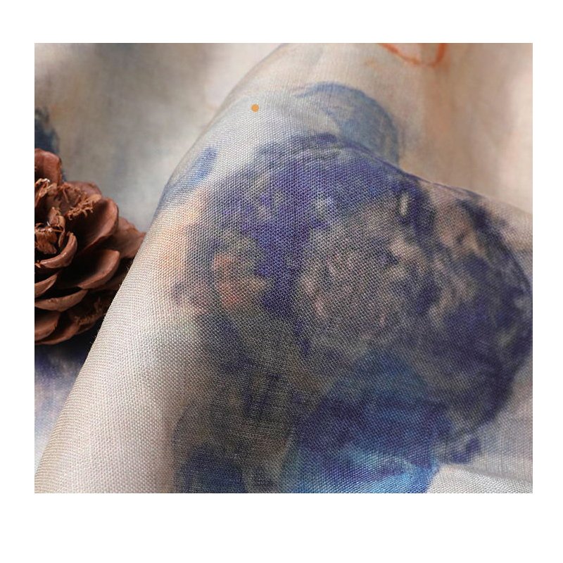 Woven Fabrics 100% linen Digital Printing Fabric For Shirts