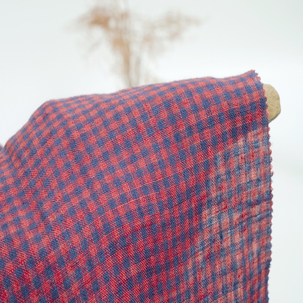 #8598 Sample order 100% linen plaid fabric stocks yarn-dyed flax fabric for clothing shirt pants