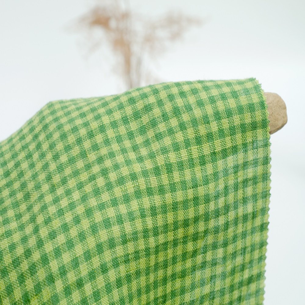 #8598 Sample order 100% linen plaid fabric stocks yarn-dyed flax fabric for clothing shirt pants