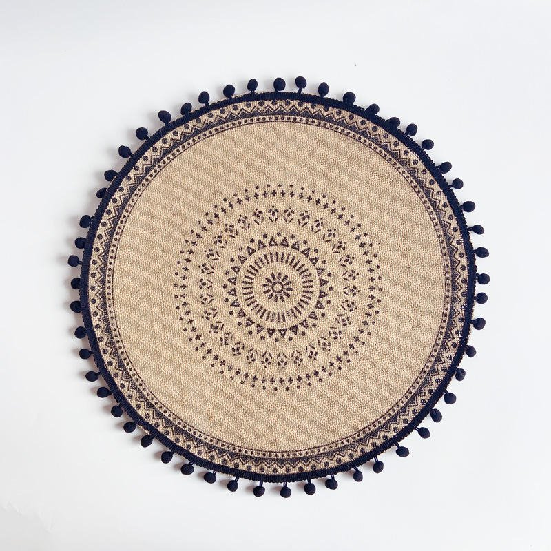 Place Mats Linen Natural and Elegant Mats 100% Cotton Dining Party Tables Bohemian Cloth Wedding
