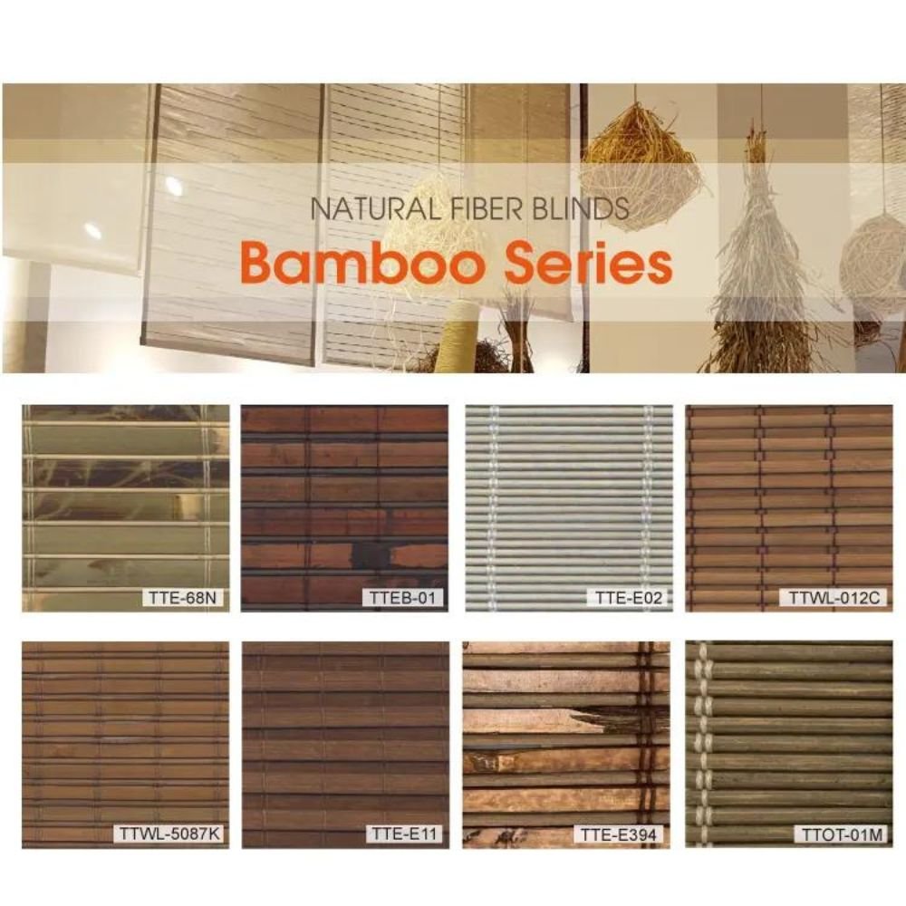 C-302-E01 bamboo woven material for curtains