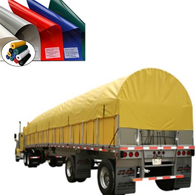 Custom Industrial Truck Side Curtain Divider Tarp Cover PVC Tarpaulin 14oz Solid Vinyl Coated Polyester Roll