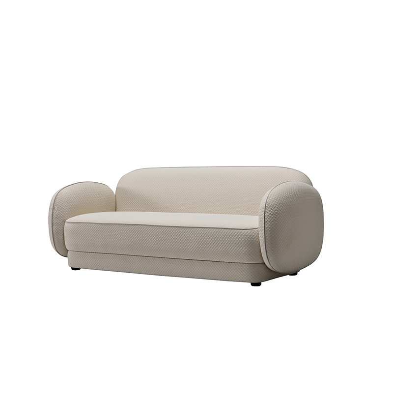 Italian Luxury Style Modern Light Simple Design Couch Living Room Furniture Set 3 Seater Cotton Linen Fabric Sofa
