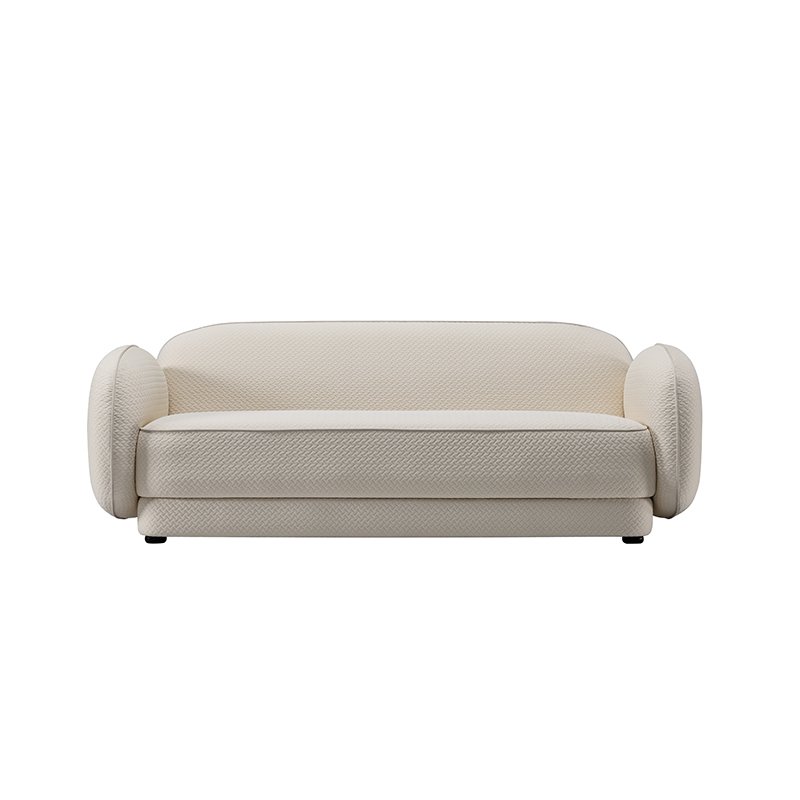 Italian Luxury Style Modern Light Simple Design Couch Living Room Furniture Set 3 Seater Cotton Linen Fabric Sofa