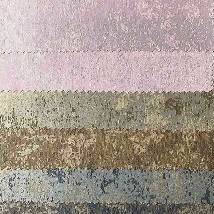High Quality White Pink Gray Yarn Dyed Printed Jacquard Fabric For Upholstery