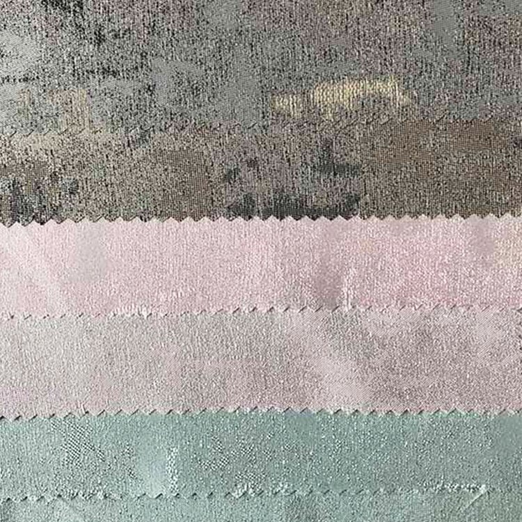 High Quality White Pink Gray Yarn Dyed Printed Jacquard Fabric For Upholstery