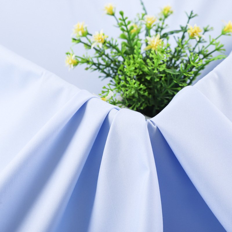 China Cheap 100% Spun Polyester Arabic Thobe Fabric For Shirts And Robes Muslim White And Dyed Clothing Fabric
