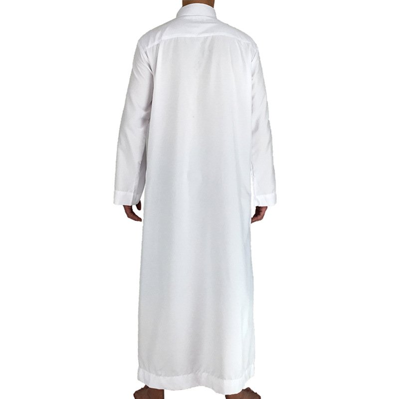 China Cheap 100% Spun Polyester Arabic Thobe Fabric For Shirts And Robes Muslim White And Dyed Clothing Fabric