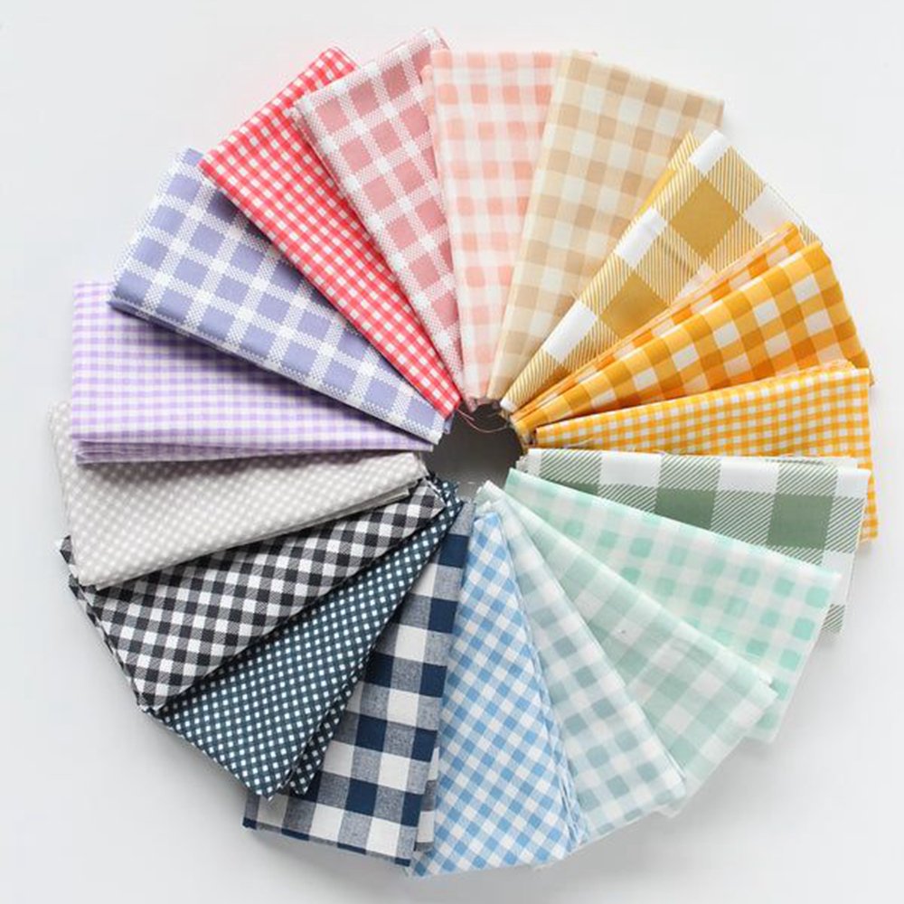 Factory direct sale Plaid clothing linen fabric wholesale multi-color can be customized with factory price