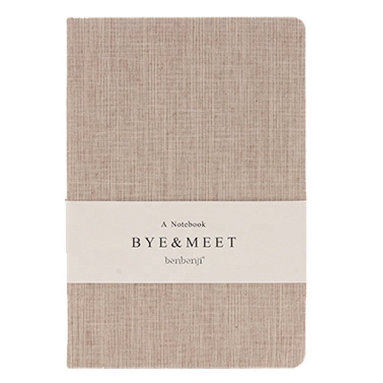 Eco friendly products 2024 2025 custom logo mental health fabric covered journals linen cloth bound notebook