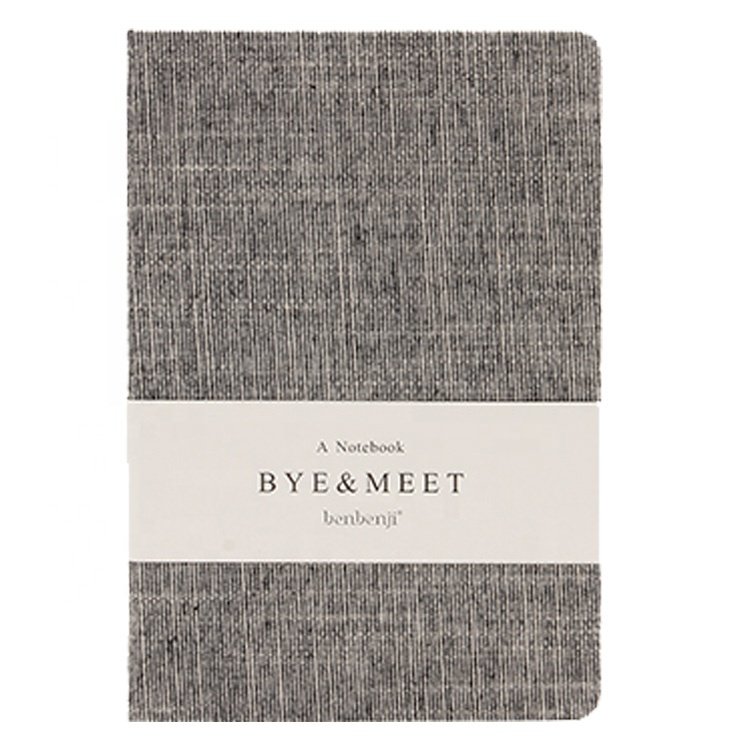 Eco friendly products 2024 2025 custom logo mental health fabric covered journals linen cloth bound notebook