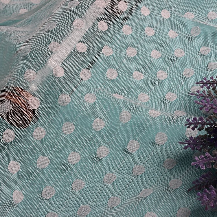100 Polyester Dot Tulle Fabrics For Baby Dress