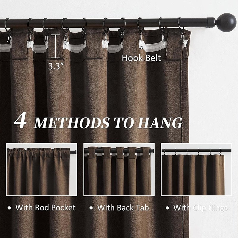 High Quality Linen Style Solid Blackout Curtain Fabric Two Sides Weaving with Dyed Pattern Factory Supply