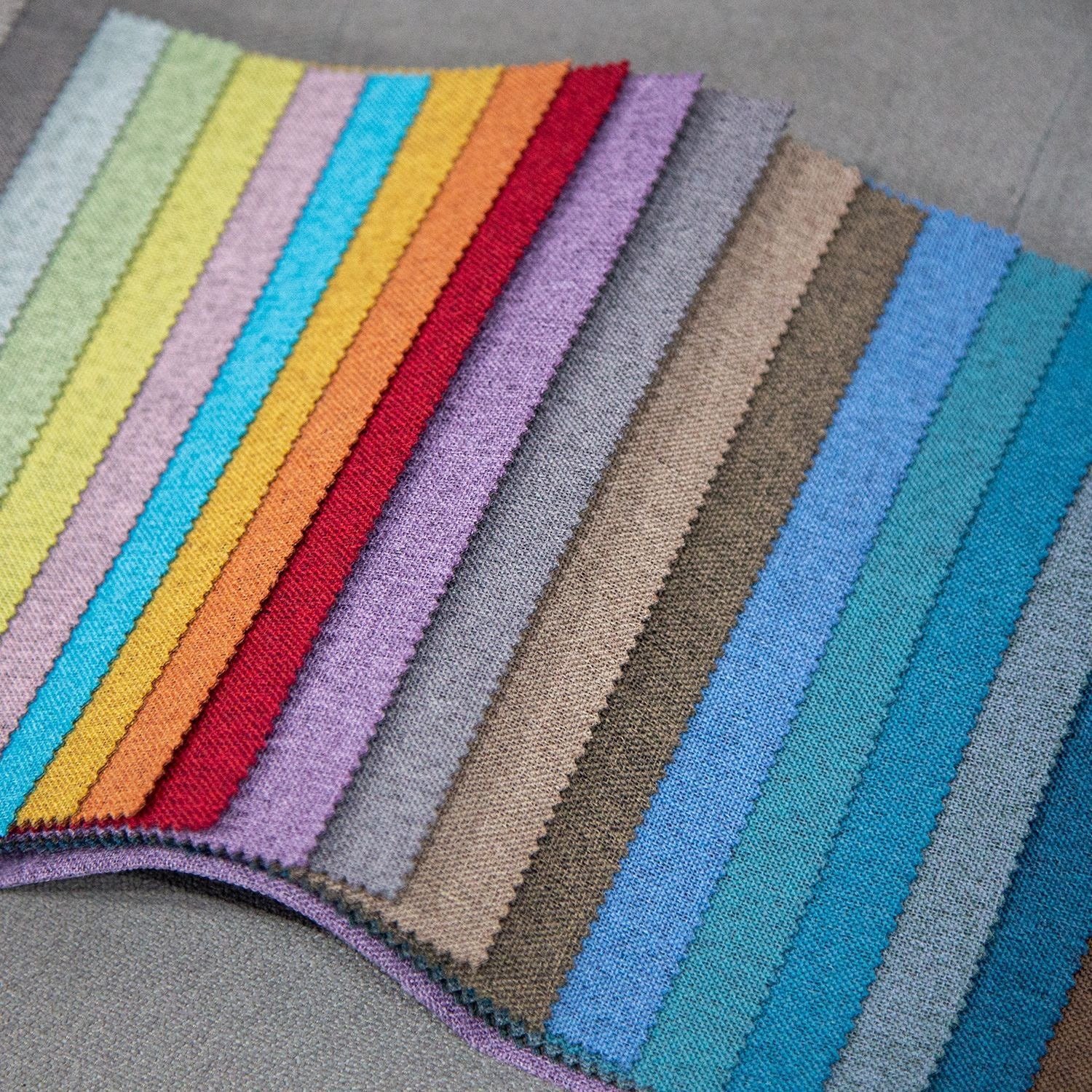 High Quality Linen Style Solid Blackout Curtain Fabric Two Sides Weaving with Dyed Pattern Factory Supply