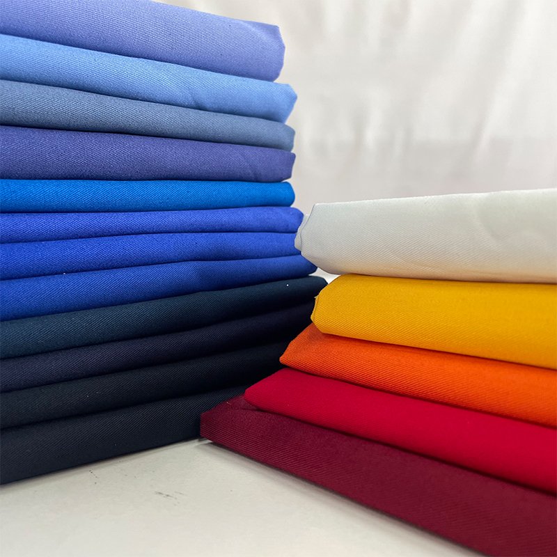 Multi Color 100 Cotton Fine Twill 130*70 150gsm Acid Alkali Resistant Spring And Summer Casual Workwear fabric For Sale
