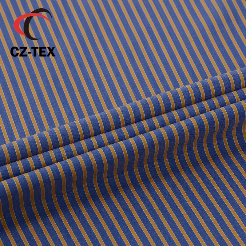 Luxury vertical stripe bamboo shirt fabric for classical color shirting