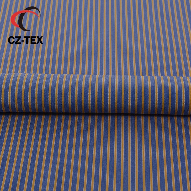 Luxury vertical stripe bamboo shirt fabric for classical color shirting