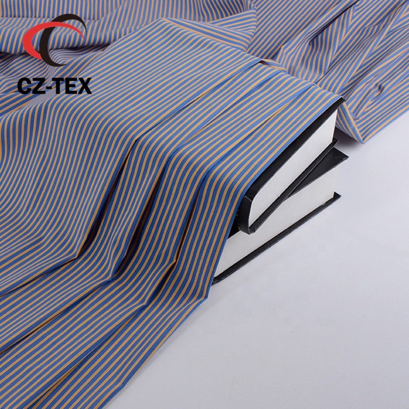 Luxury vertical stripe bamboo shirt fabric for classical color shirting
