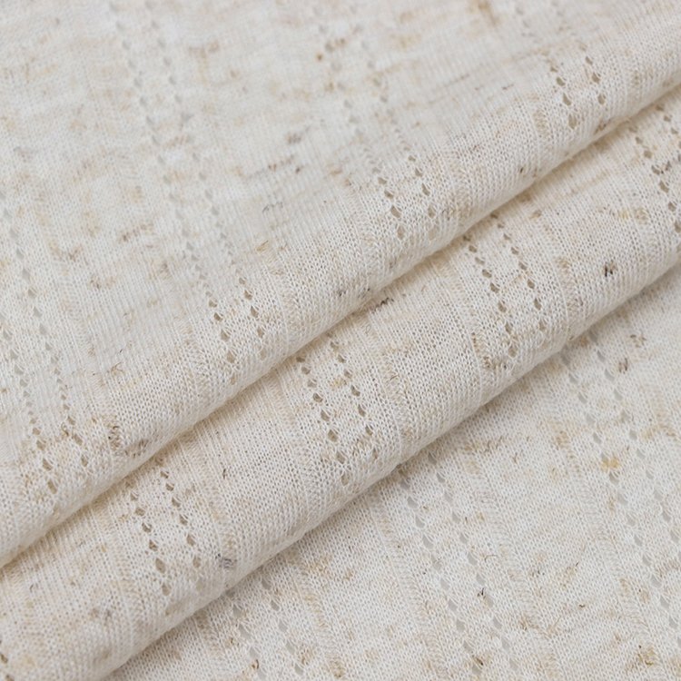 High quality Knitted 3d jacquard solid color italian Polyester linen fabric online for suit