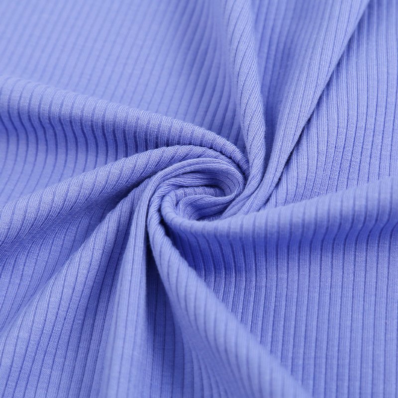 China Manufacturer 4 Way Eco-Friendly Soft Stretch 1*1 Ribbed Bamboo Fiber Woven Striped Fabric For Bed Sheet