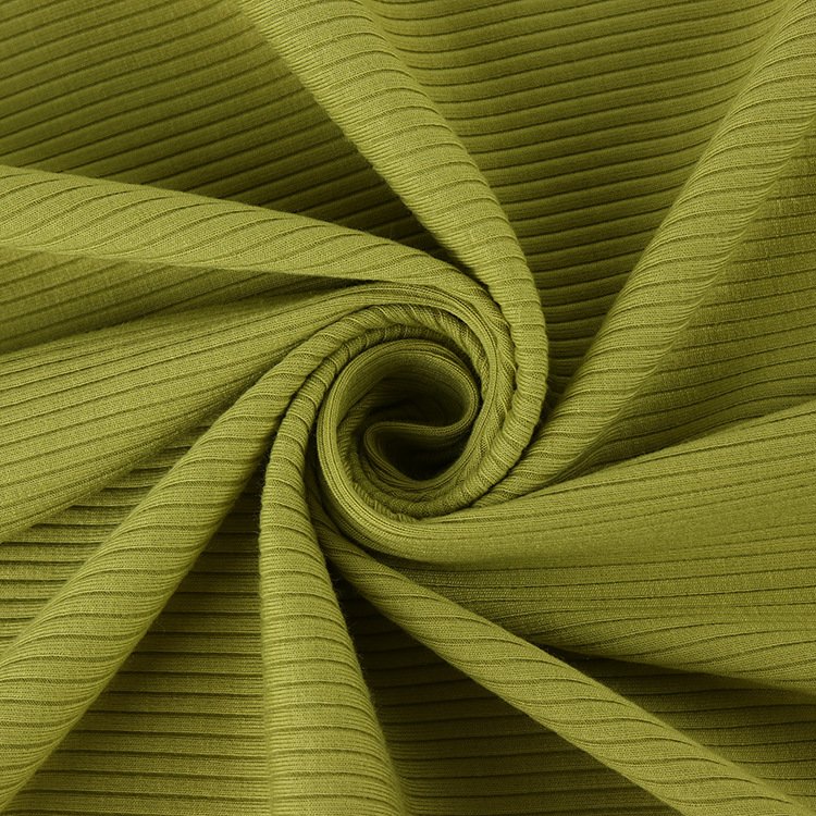 China Manufacturer 4 Way Eco-Friendly Soft Stretch 1*1 Ribbed Bamboo Fiber Woven Striped Fabric For Bed Sheet