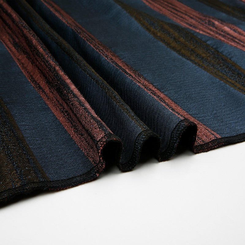 KEER Factory Custom Wholesale TDDJ405D3 WOMEN AND MEN'S CLOTHING MATERIAL stripe line polyester stretchy spandex satin brocade jacquard fabric
