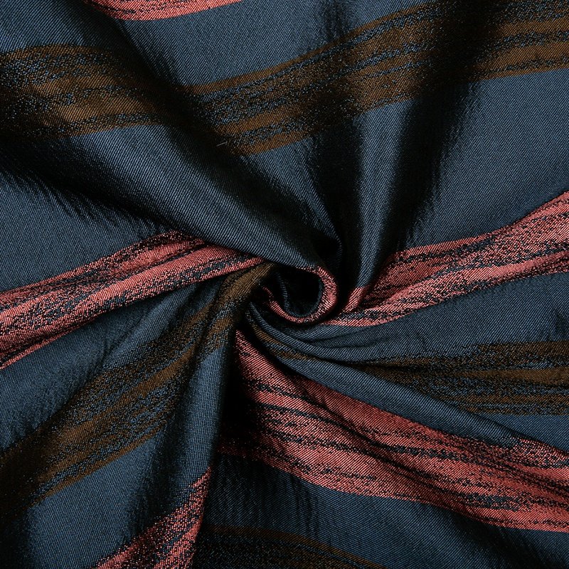 KEER Factory Custom Wholesale TDDJ405D3 WOMEN AND MEN'S CLOTHING MATERIAL stripe line polyester stretchy spandex satin brocade jacquard fabric