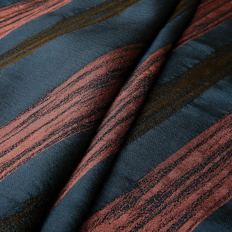 KEER Factory Custom Wholesale TDDJ405D3 WOMEN AND MEN'S CLOTHING MATERIAL stripe line polyester stretchy spandex satin brocade jacquard fabric