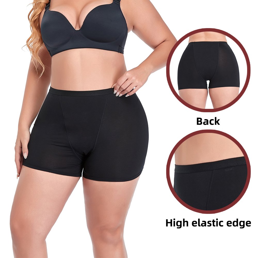 LYNMISS Cotton Fabric Anti-Bacterial Boyshort Period Panties For Women Teens Breathable Leak Proof Menstrual Panties