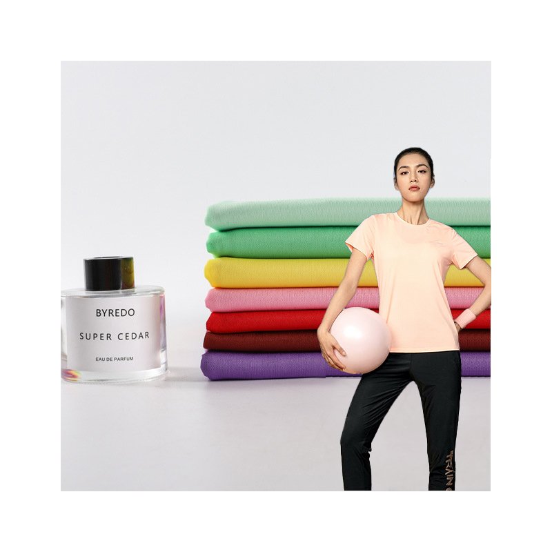High quality Wholesale Factory Knitted Fabric 100% Polyester Interlock sports jersey apparel Fabric for lining clothing making
